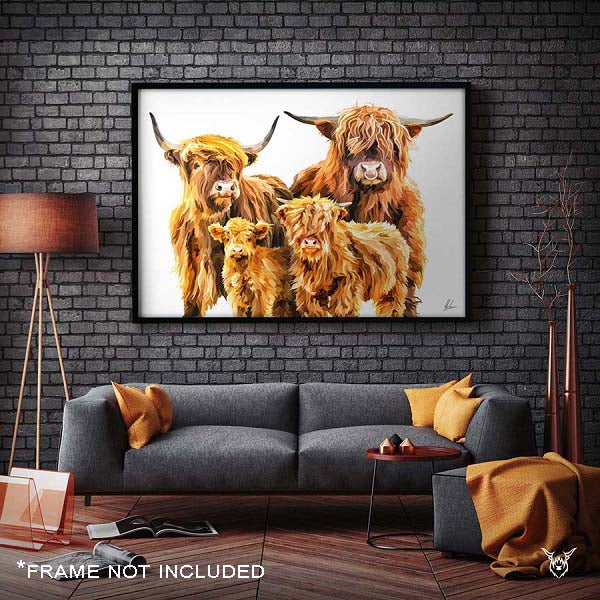 Highland Cow Family