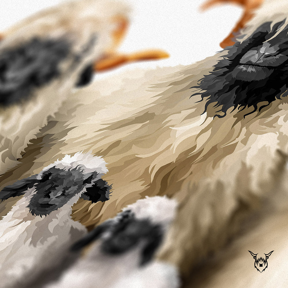 Ten Valais Blacknose Sheep
