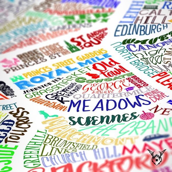 Edinburgh Colourful Word Map