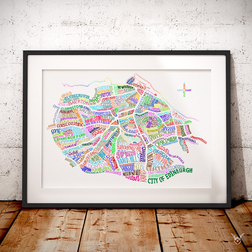 Edinburgh Map Art Print