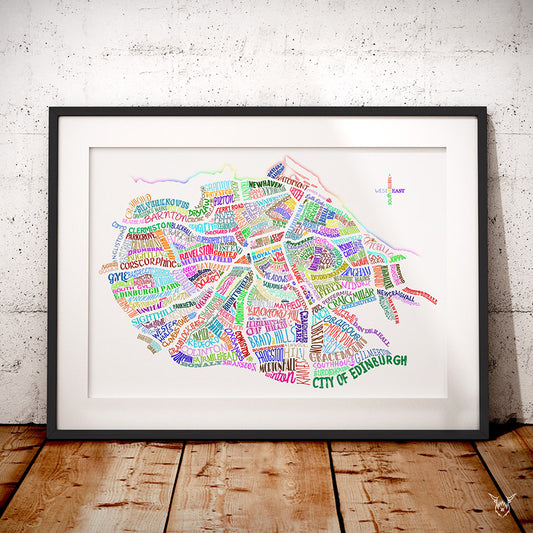 Edinburgh Map Art Print