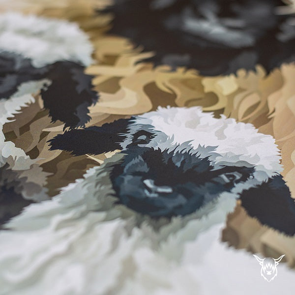 Valais Blacknose Sheep Art Print
