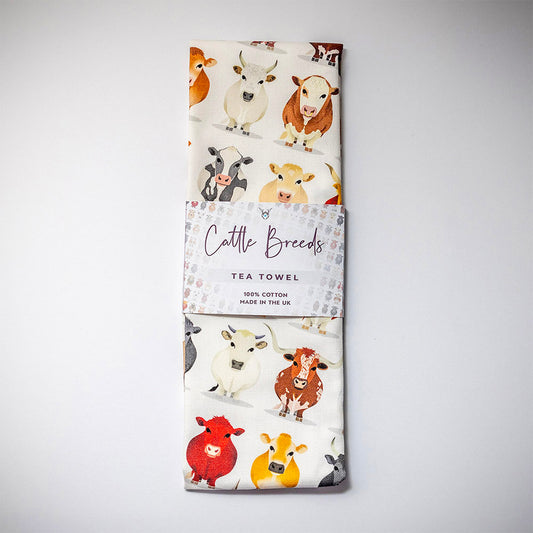 Cattle Breeds Tea Towel