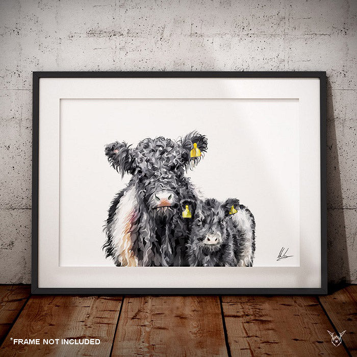 Belted Galloway Cow & Calf